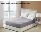 Dreamz Mattress Protector Topper Bamboo Charcoal Pillowtop Waterproof King - Model 2 in Grey