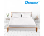 DreamZ Mattress Protector Waterproof Fitted Sheet Cover Queen Double King Single - White