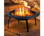 30" Portable Outdoor Fire Pit BBQ Grill Camping Garden Patio Heater Fireplace