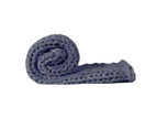 Dreamz Knitted Weighted Blanket Chunky Bulky Knit Throw Blanket 6.5KG Dark Grey - Dark Grey