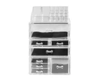 Cosmetic 8 Drawer Makeup Organizer Storage Jewellery Holder Box Acrylic Display - Clear