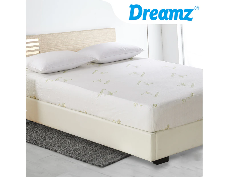 DreamZ Mattress Protector Topper 70% Bamboo Hypoallergenic Sheet Cover Double