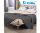 Dreamz 9KG Weighted Blanket Promote Deep Sleep Anti Anxiety Single Dark Grey - Dark Grey