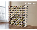 Levede 72 Bottle Timber Red Wine Rack Wooden Storage Cellar Display Holder