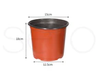 Lambu 100x Plastic Plant Pots Bulk Flowers Garden Seedings Growing Large Nursery - Black and Red