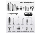 Cocktail Shaker Set Stainless Steel Bartender Kit 20pcs Martini Strainer Maker