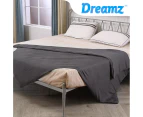 Dreamz 9KG Weighted Blanket Promote Deep Sleep Anti Anxiety Double Dark Grey - Dark Grey