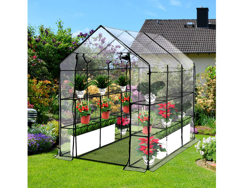 Levede Greenhouse Walk In 3 Tier Garden Shed PVC Cover Film Green House Tunnel