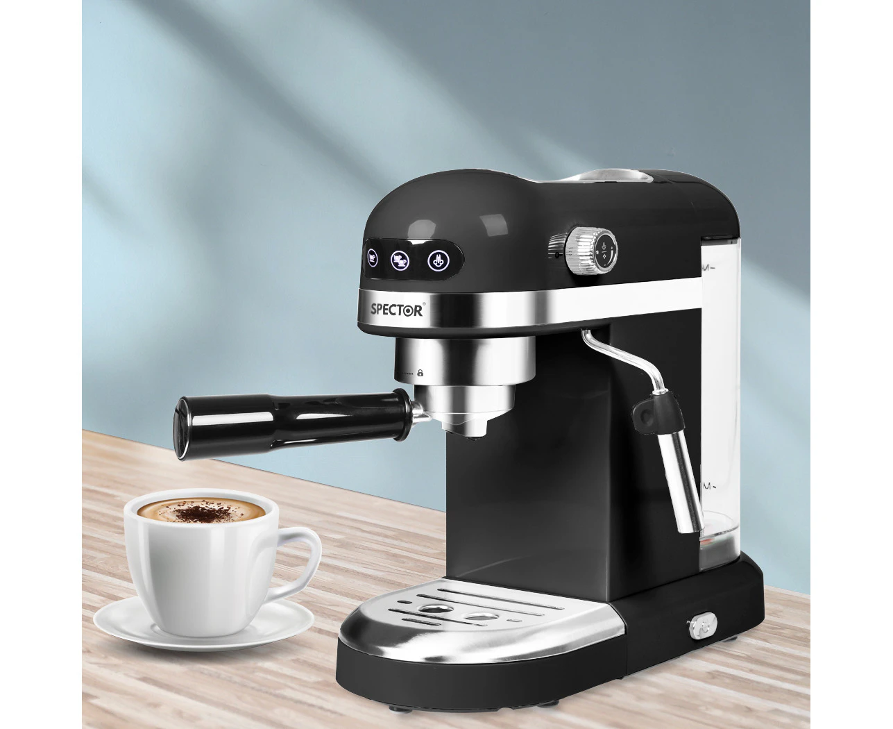 Spector Coffee Machine Espresso Maker 20Bar Cafe Barista Latte Cappuccino Black