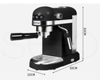 Spector Coffee Machine Espresso Maker 20Bar Cafe Barista Latte Cappuccino Black