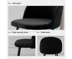 Levede 2x Dining Chairs Kitchen Cafe Lounge Chair Sofa Upholstered Velvet Black