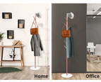 Levede Coat Rack Hat Clothes Stand Hanger Garment Hook Metal Organizer Rose Gold