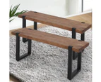 Levede 2x Dining Bench Chairs Wooden Seat Kitchen Outdoor Garden Patio 115CM