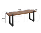 Levede 2x Dining Bench Chairs Wooden Seat Kitchen Outdoor Garden Patio 115CM