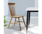 Levede 2x Dining Chairs Kitchen Windor Chair Natural Wood Cafe Lounge Seat Oak