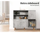 Levede Buffet Sideboard Storage Cabinet Timber Cupboard Antique Furniture Grey