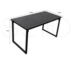 Levede Office Desk Computer Laptop Desks Study Gaming Table Workstation 120X60CM - Black