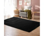 Marlow Floor Rugs Shaggy Rug Mats Shag Bedroom Living Room Mat 120x160cm Black