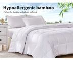Dreamz Bamboo Quilt Winter Summer All Season Bed Quilts Duvet Doona 400GSM King - White