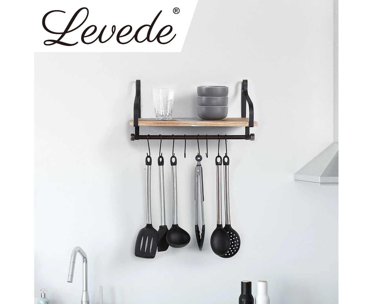 Levede Floating Shelf Wall Mount Brackets Display Shelves Bookshelf Rack