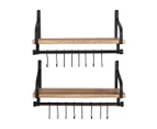 Levede Floating Shelf Wall Mount Brackets Display Shelves Bookshelf Rack