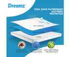 Dreamz Fully Fitted Waterproof Mattress Protector Quilted Honeycomb Super King - White,Grey