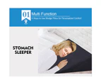Cool Gel Memory Foam Bed Wedge Pillow Cushion Neck Back Support Sleep 61X61X19CM - Black
