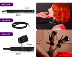Urway 14 pcs Bed Bondage Restraint Set Kit Cuffs Rope Couple Sex Toy BDSM Black