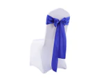 20x Satin Chair Sashes Covers Wedding Party Home Dress Decorations Table Runner - Navy