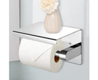 Toilet Paper Holder Roll Bath Tissue Storage Hook Rack Stainless Steel Silver