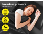 DreamZ Silky Satin Sheets Fitted Bed Sheet Pillowcases Summer King Single Black