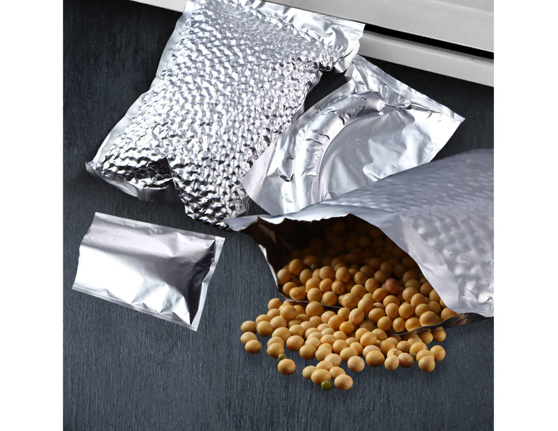 100x Commercial Grade Vacuum Sealer Food Sealing Storage Bags Saver 20x30cm - Silver