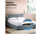 Levede Fabric Bed Frame Queen Tufted Mattress Platform Gas Lift Storage Grey