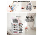 9 Drawer Clear Acrylic Cosmetic Makeup Organizer Jewellery Storage Box - Clear