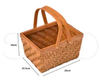 Picnic Basket Baskets Outdoor Deluxe Willow Gift Storage Person Carry Foldable