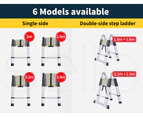 Traderight Multipurpose Ladder Telescopic Aluminium Extension Single-side 2M