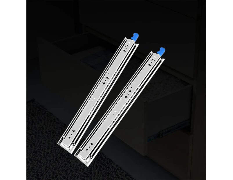 Traderight 150KG Drawer Slides 400MM Full Extension Soft Close Ball Bearing Pair - Silver
