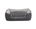 Pawz Dog Calming Bed Cat Puppy Sofa Cushion Removable Washable Cover Grey L