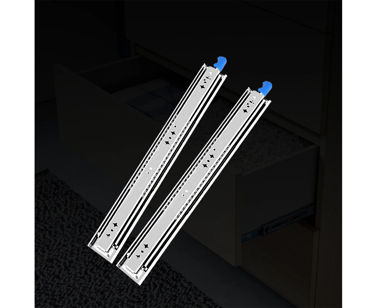 Traderight 150KG Drawer Slides 660MM Full Extension Soft Close Ball Bearing Pair