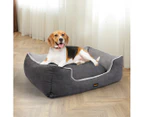 Pawz Pet Bed Dog Beds Mattress Bedding Cover Calming Cushion  Grey L - Grey