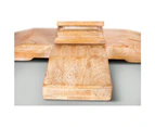 Gloriosa Round Dining Table 135cm Pedestal Solid Mango Timber Wood - Honey Wash