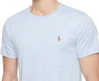 Polo Ralph Lauren Men's Classic Custom Slim Fit Tee / T-Shirt / Tshirt - Blue Heather