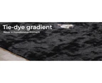 Marlow Floor Shaggy Rugs Soft Large Carpet Area Tie-dyed Black Colour 120x160cm