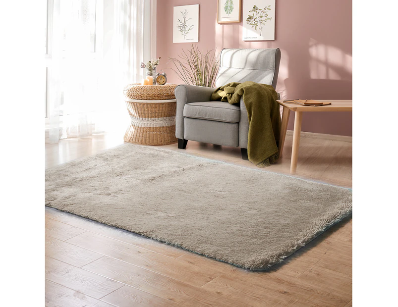 Marlow Floor Mat Rugs Shaggy Rug Area Carpet Large Soft Mats 300x200cm Tan