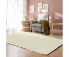 Marlow Floor Rugs Shaggy Rug Mats Shag Bedroom Living Room Mat 120x160cm Cream