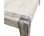 1X Dining Table 180cm Medium Size with Solid Acacia Wooden Base in Oak Colour