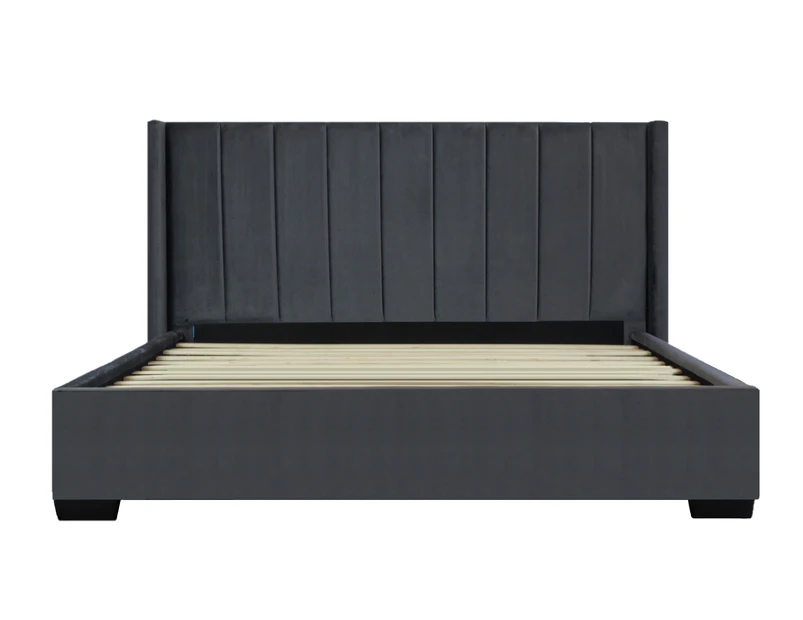 Hotshoppa Mayfair Charcoal Velvet Bed Frame in Queen, King or Super King