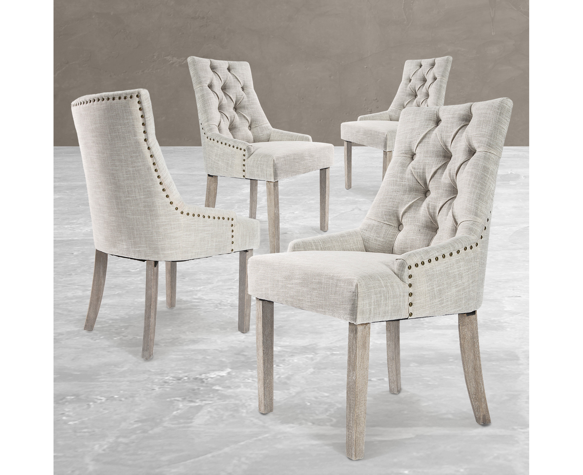 cream oak chairs