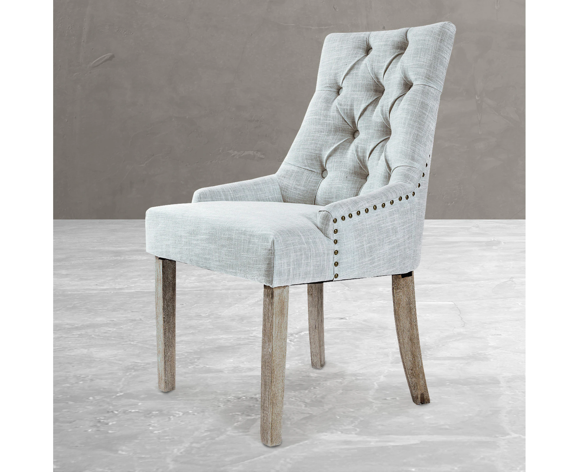 La Bella Grey French Provincial Dining Chair Amour Oak Leg