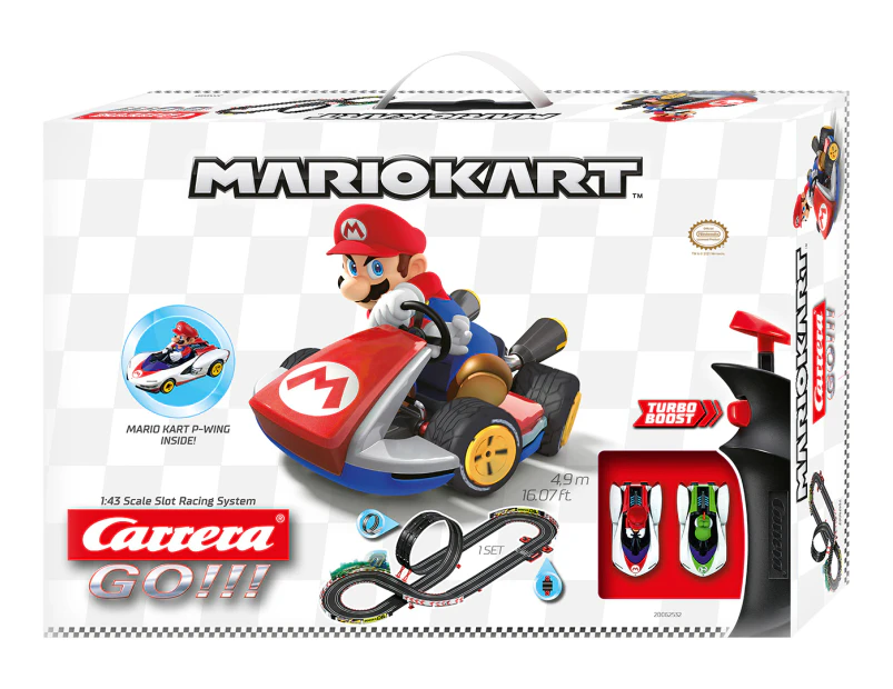 Carrera Go!!! Mario Kart p-Wing Mario + Yoshi Slot Car Race Track Set |  